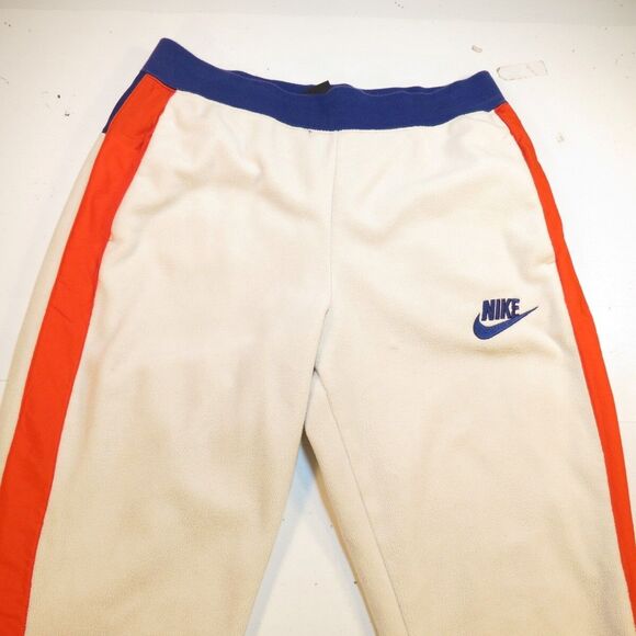 NIKE Womens Sz M FURRY Retro Athletic Streetwear Fleece Sweatpants - Picture 1 of 4